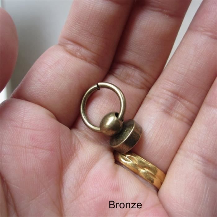 Rivets,20 ensembles en laiton Rotation tirer O anneau vis Rivets