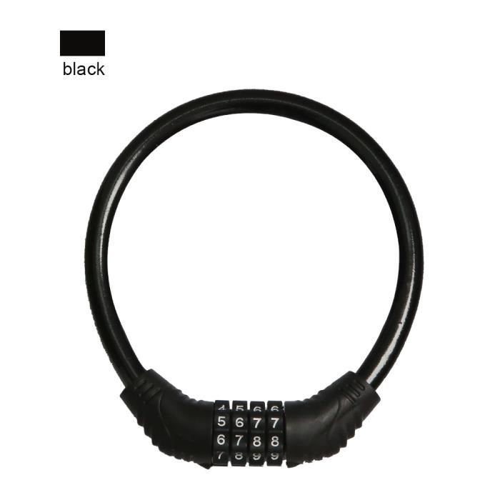 Cadenas à Code 4 Chiffres Pour Vélo Et Casque - Antivol Câble Rétractable 150 Cm