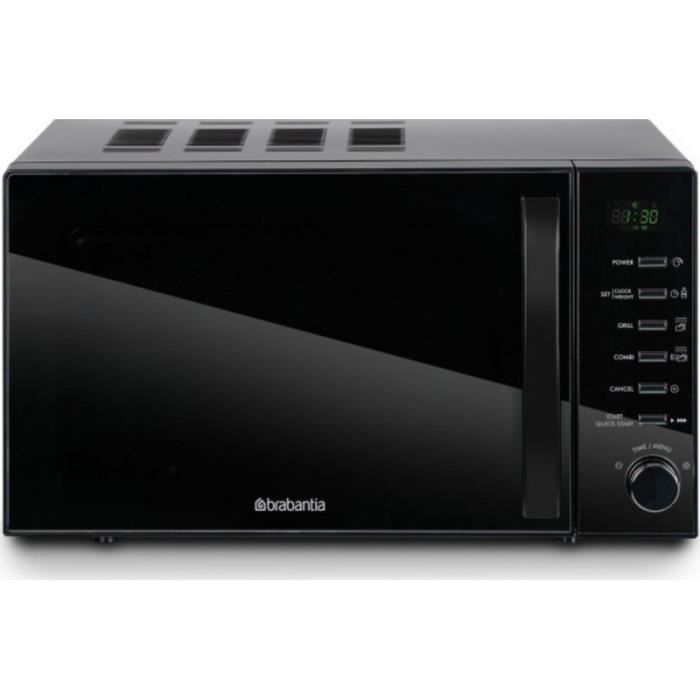 BRABANTIA  BBEK1145DG Combi-Micro-ondes - Fonction gril - 700 Watt - 13 programmes de cuisson - Noir