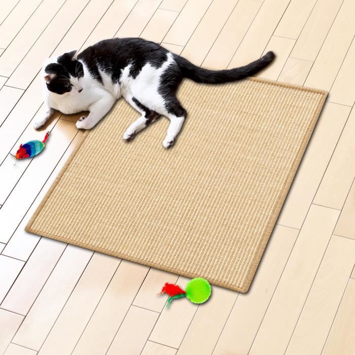 Tapis Griffoir En Sisal Resistant Nature 50x50 Cm Tapis Pour Chat Fibre 100 Naturelle Anti Allergique Cdiscount Animalerie