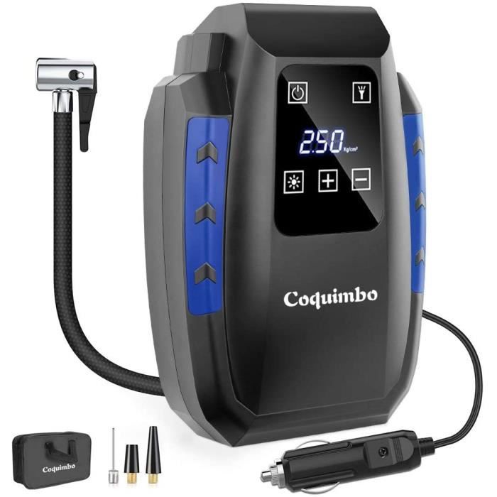 Électrique 12 V voiture pneu gonfleur pompe numérique portable AIR COMPRESSOR & 3 adaptateurs Électrique 12 V voiture pneu gonfleur pompe numérique portable AIR COMPRESSOR & 3 adaptateurs
