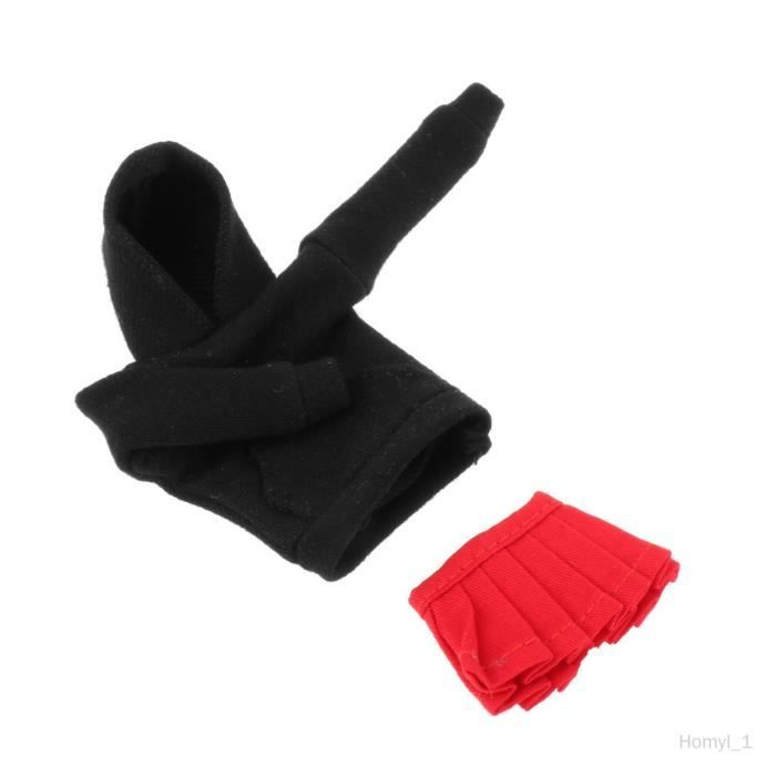ximitoy Modèle de manteau en cuir PU rouge vin échelle 1/12 pour figurine