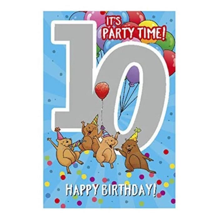 Depesche Carte D Anniversaire 10 Ans Motif Musique Bleu Multicolore 5698 019 Cdiscount Beaux Arts Et Loisirs Creatifs