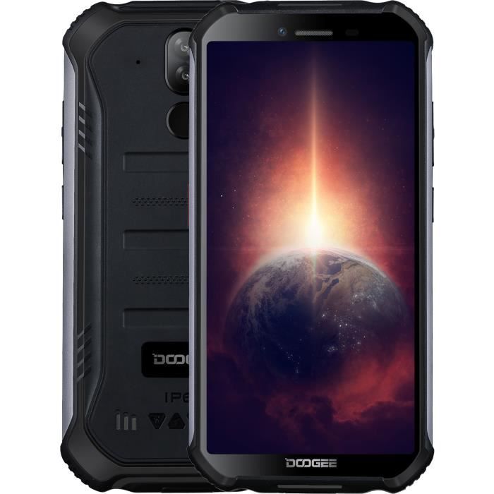 Telephone Portable DOOGEE S40PRO Débloqué Smartphone rubuste Android 10.0 4Go + 64Go batterie 4650mAh Noir