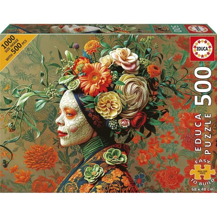 Puzzle EDUCA Reine Lézard 500 pièces Animaux 68 x 48 cm À partir de