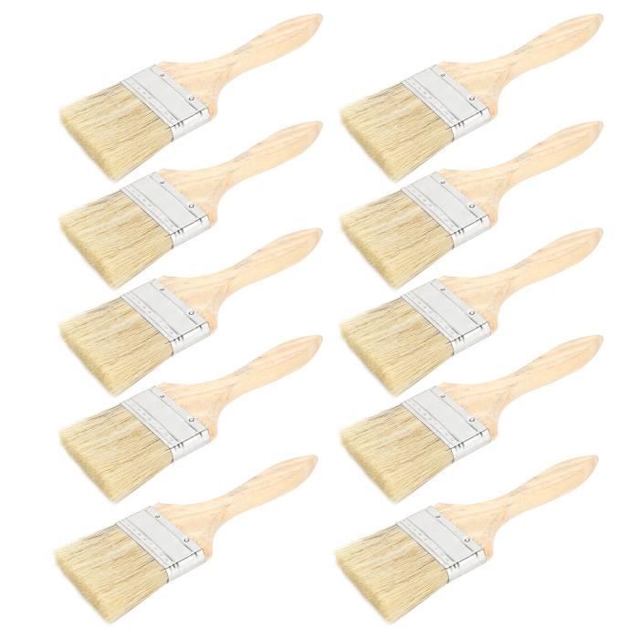 Lot De 4 Pinceaux Éponge Avec Manche En Bois - Parfaits Pour Peinture DIY Et Loisirs Créatifs