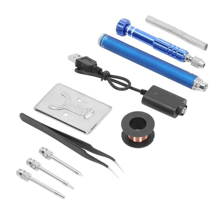 Fer à Souder Sans Fil Rechargeable USB - Kit Portable - Température Réglable 300-450°C - Type-C