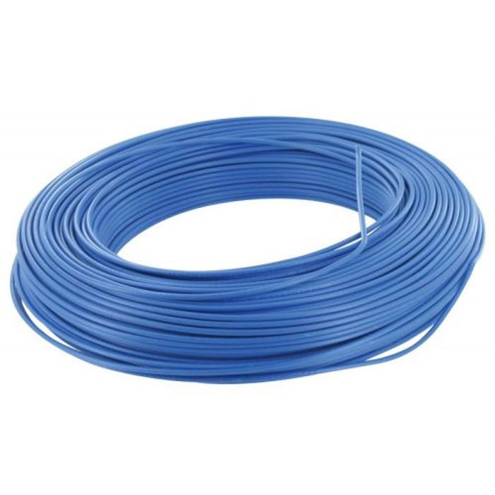 Câble d’installation H07V-U 25 m 1.5mm² bleu avec isolant en PVC - FILS & CÂBLES - 60101018B
