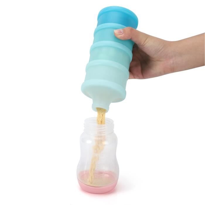 Distributeur De Lait En Poudre 5 Étages Empilables - 210x70 Mm - Portable, Amovible - Pour Collations Bébé - 5