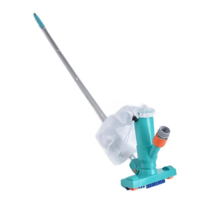 Jacksking Tête D'Aspirateur Piscine Robuste - Brosse Aspiration Avec Roulettes Et Poils Doux - Compatible Tuyau 1,5 Pouce