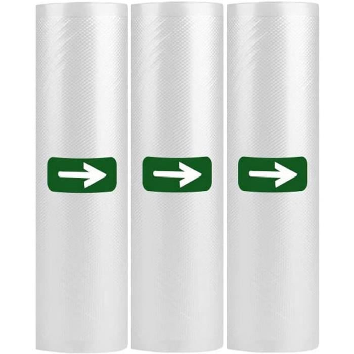 Lot de 4 Rouleaux Sac sous vide alimentaire 28 x 500 cm Conservation des  aliments Sans BPA - Cdiscount Maison