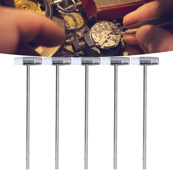 Marteau Bijoutier Double Tête Métal/Caoutchouc - Mini Marteau Réparation Montres 150-198mm