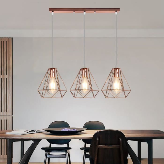 Plafonnier Moderne Hofstein Cuivre/noir – Lustre Suspendu Pour Salon, Couloir Ou Salle à Manger