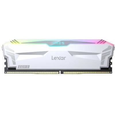 Barrette Mémoire - LEXAR Ares - DDR5 6400 - CL32 1.4 V - 32 Go (2x 16 Go) - Dissipateur thermique + RGB - Blanc - Lexar