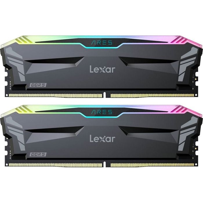 Kit Mémoire RAM - Lexar - Ares RGB - 32Go (2x16Go) - DDR5 - 6400 MHz - Noir