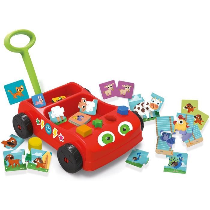 Baby wagon le chariot des enfants - Carotina Baby - avec un jeu d'encastrements et des jeux éducatif