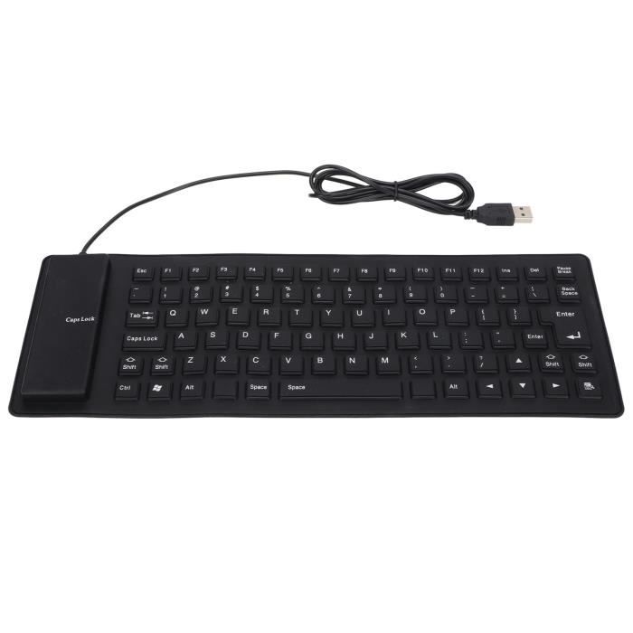 Clavier en silicone – MINIFINKER – Filaire USB – Étanche – Anti-poussière – Silencieux