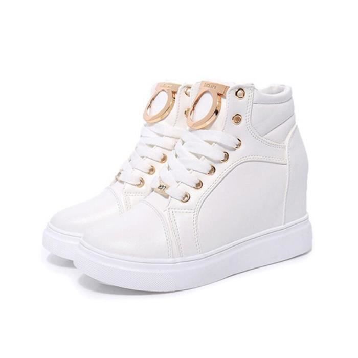 WONZOM® Femme Baskets Compensées Imprimées Tendance Fashion Différents  Modèles Taille 35-39 Blanc - Cdiscount Chaussures
