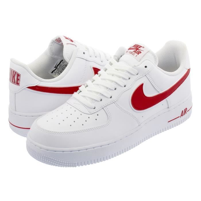 NIKE AIR FORCE 1 AO2423-102 BLANCHE/ROUGE - Cdiscount Chaussures