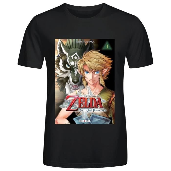 T-Shirt Noir pour Homme Zelda Twilight Princess 