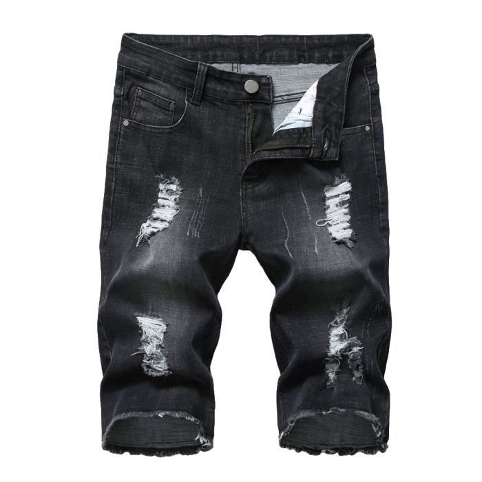 Short en Jean Homme Short en Denim Casual Jean Trou Dechire Shorts D Ete K1208 K1208 Cdiscount Pret a Porter