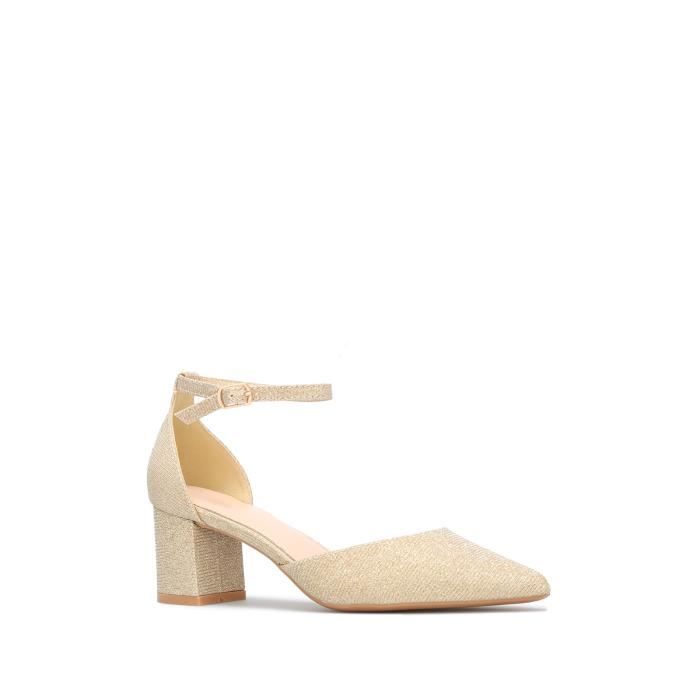 Escarpin talon carré pailleté new arrivals