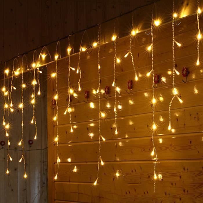 30M 300LED Guirlande lumineuse d'extérieur et d'intérieur Chaîne de noël  fée lumière décoration de mariage de fête Noël - jaune - Cdiscount Maison