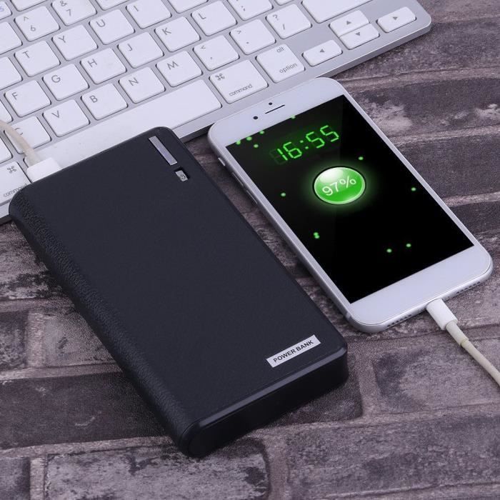 Batterie externe 50000mAh Power Bank Portable Dual USB Noir