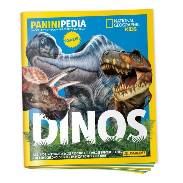 Album pour cartes à collectionner - PANINI - DINOS NATIONAL GEOGRAPHIC KIDS - PANINIPEDIA