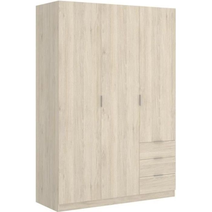 Armoire placard meuble de rangement coloris naturel - Longueur 121 x Profondeur 52 x Hauteur 184 cm Armoire placard meuble de rangement coloris naturel - Longueur 121 x Profondeur 52 x Hauteur 184 cm