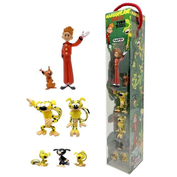 Figurine Marsupilami PLASTOY Bobo boxant bébé Marsu noir 5 cm