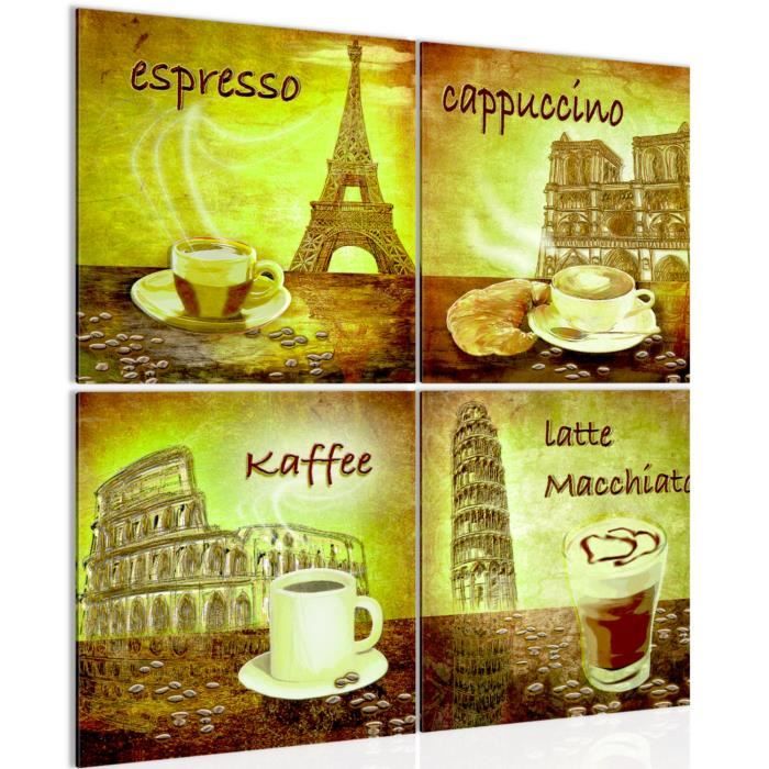 Jinminamz - Déco Murale Métal 3 Pièces Tasse à Café Noir 24x12cm Pour Cuisine/Salon