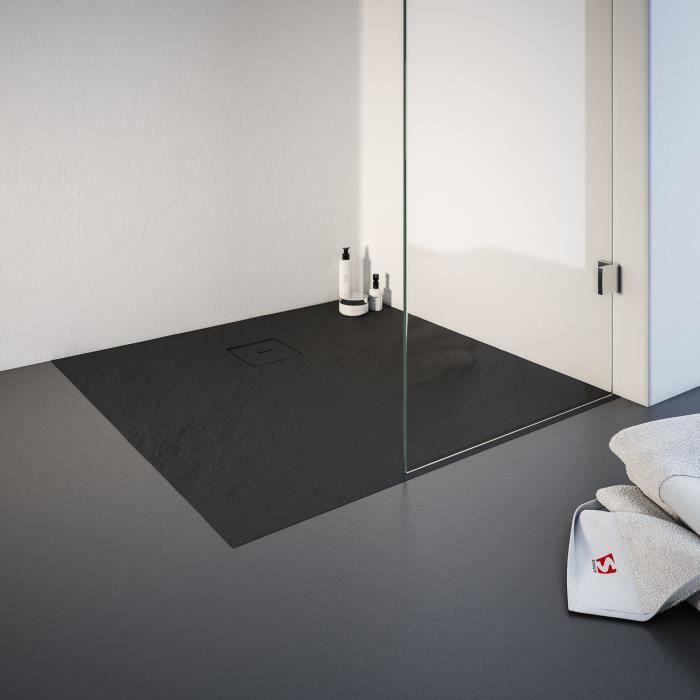 Receveur de douche blanc effet pierre aux dimensions 70x90 cm Ercos Stone BPMAROSTON7090 Receveur de douche blanc effet pierre aux dimensions 70x90 cm Ercos Stone BPMAROSTON7090