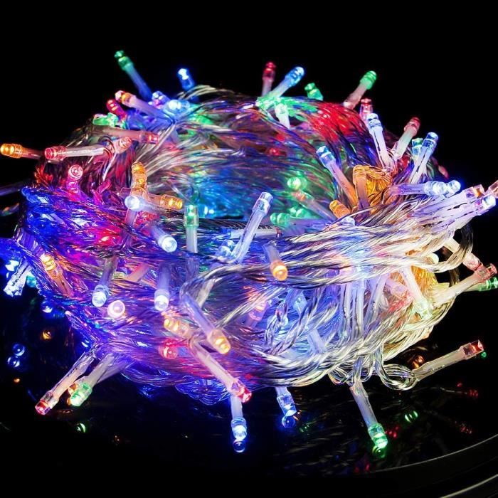 Guirlande lumineuse exterieure - SDLOGAL - 100 LED 10m - 8 modes  d'éclairage - couleur fixe - Cdiscount Maison