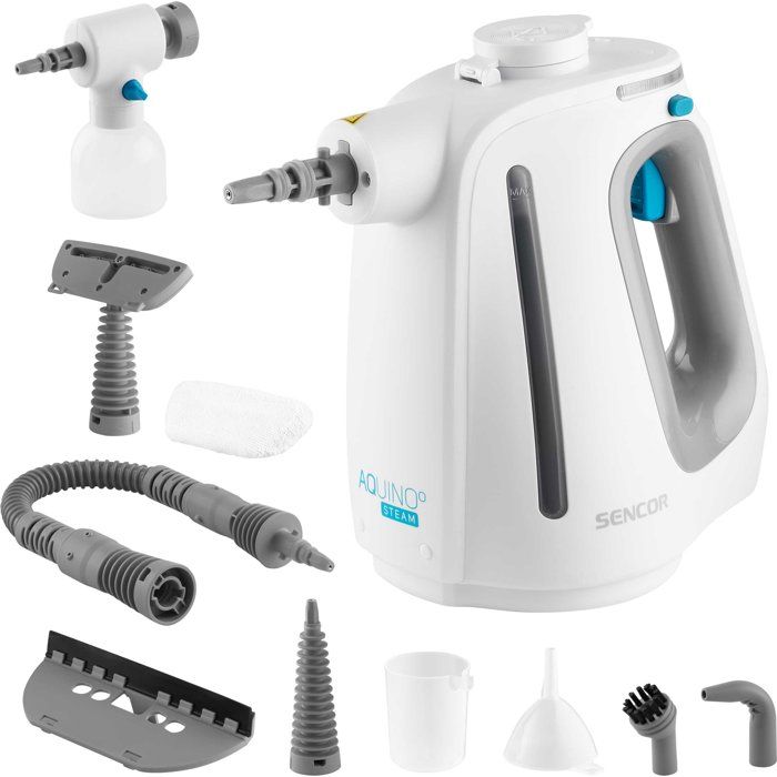 Nettoyeur vapeur à main SENCOR SSC 3510WH Vapeur prête en 30 Doseur détergent intégré Câble 4