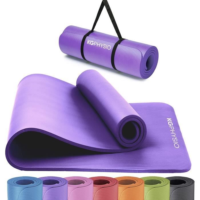 KG Physio Yoga Mat - Tapis Yoga Antidérapant avec Sangle de Tapis de Yoga  Incluse - 183 cm x 60 cm x 8 mm Tapis de Sport Fitness29 - Cdiscount Sport