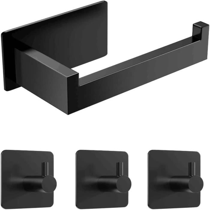 Porte Papier Toilettes 2 Pièces Crochet, Auto-Adhésif, Sans Percage