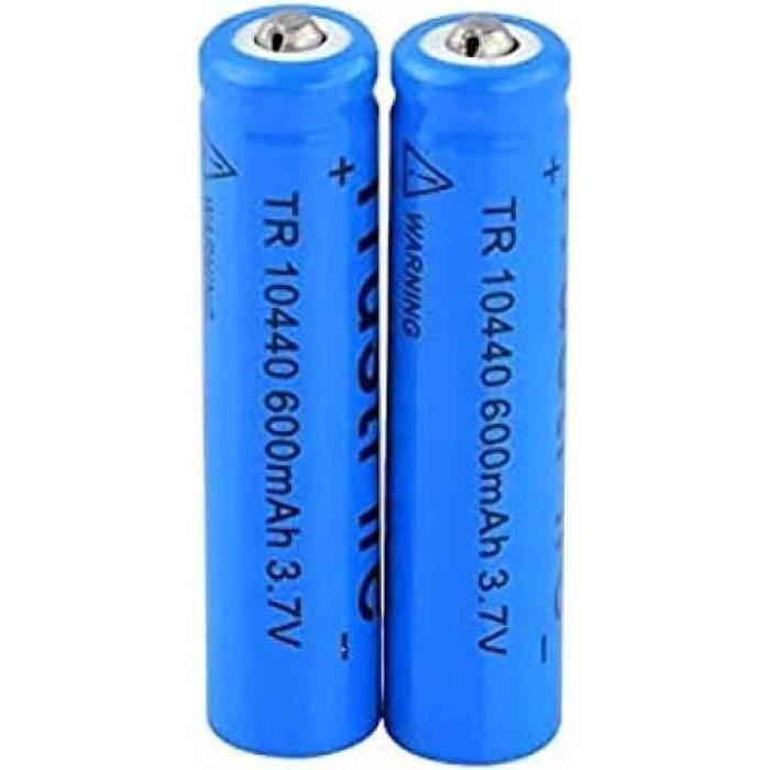 Lot De 2 Batteries Rechargeables 3600mAh 3.7V Pour Lampe Frontale LED - Haute Capacité Longue Durée