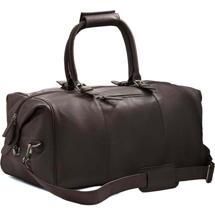 Sac Bandoulière Woodland Leathers 100% Cuir Véritable - Style Rétro Vintage - 28x21x9cm - Multi-poches - Marque Britannique