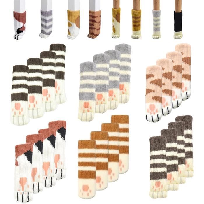 Lot De 16 Paires De Chaussettes Pour Pieds De Chaise Réduisant Le Bruit Et Les Sols