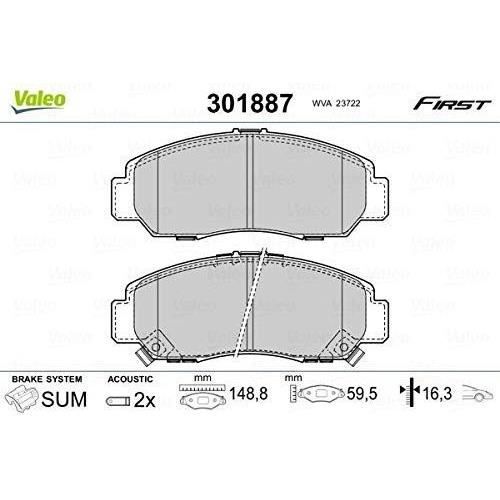Plaquette de frein gamme first Honda fr-v - VALEO - 301887