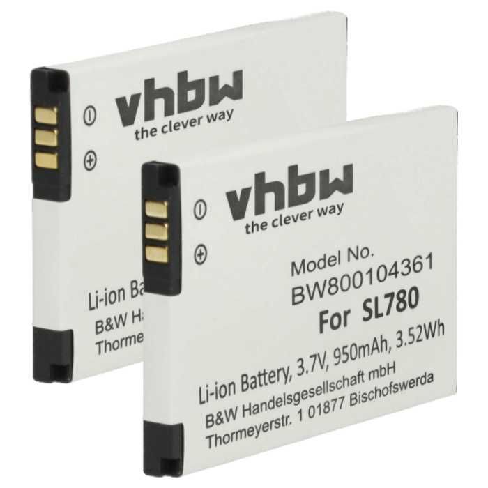 Vhbw 2x LiIon batteries Set 950mAh (3.7V) pour téléphone fixe sans fil