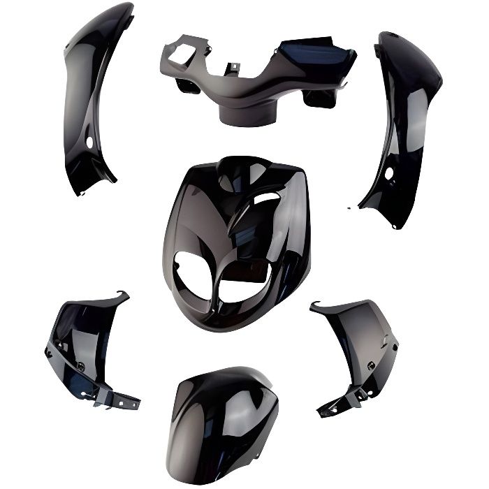 CARROSSERIE SCOOTER TUNR KIT ADAPTABLE PEUGEOT TREKKER NOIR (PEINT) (7 PIECES)