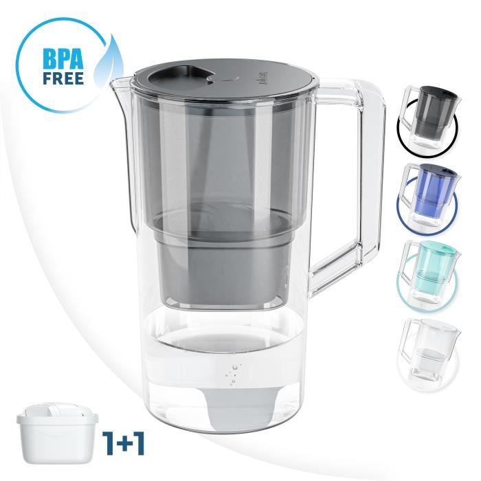 BRITA Carafe filtrante en verre Model One 2.5L 7 filtres à eau MAXTRA PRO (filtre aussi les PFAS BRITA Carafe filtrante en verre Model One 2.5L 7 filtres à eau MAXTRA PRO (filtre aussi les PFAS