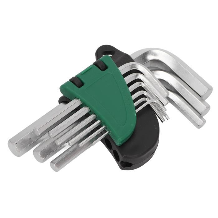 Jeu de clés Allen 8 en 1 à clé hexagonale 1,5 mm à 6 mm Kit d'outils à main