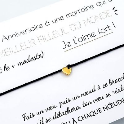 Joyeux Anniversaire Marraine Carte De Vœux Bracelet Porte Bonheur Idee Cadeau Original Filleul 545 Cdiscount Beaux Arts Et Loisirs Creatifs