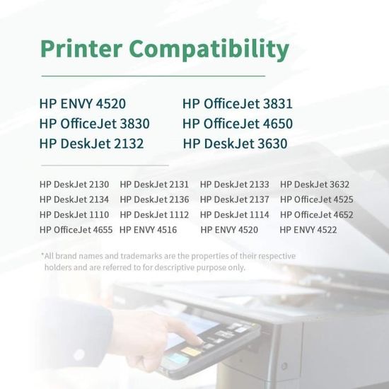 HP Lot de 2 cartouches d'encre d'origine F6U66AE HP 302 HP302 pour HP  Deskjet 3630 Noir Capacité : env. 190 pages / 5 % : : Informatique