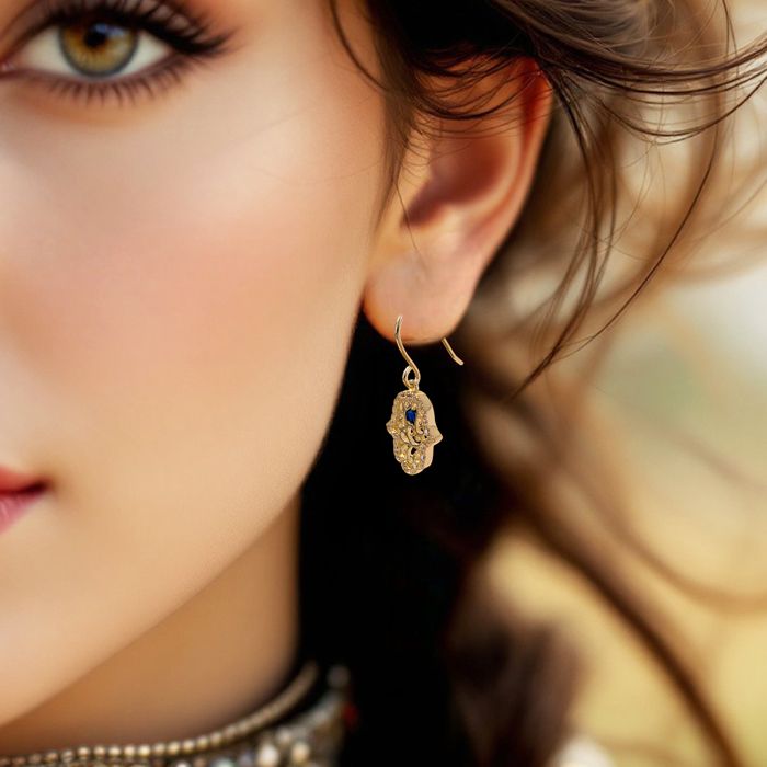 Boucles D'oreilles Puces Plaqué Or 18 Carats Avec Zirconium - Neuf Avec étiquettes, Fermoir Tige