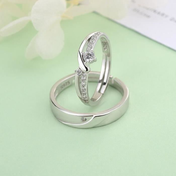 Bague Sterling Silver 925 Prix Bague Couple Bijoux S925 Argent
