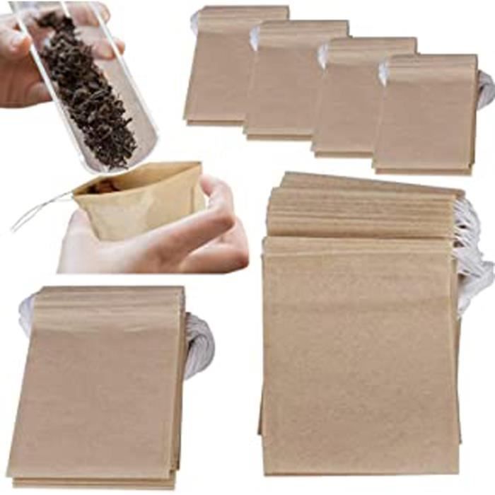 600 sacs filtrants de thé, sachet de thé en papier jetable avec